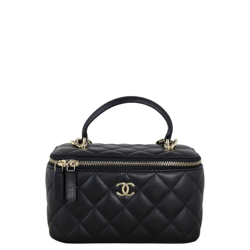 Chanel Top Handle Vanity Case Chain Bag Small