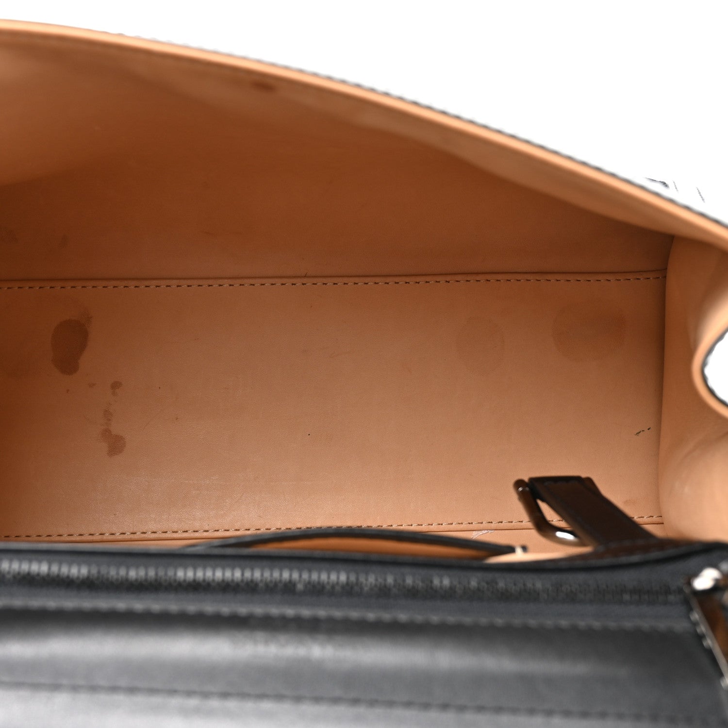Canvas Patent Calfskin MM Brillant Satchel Black