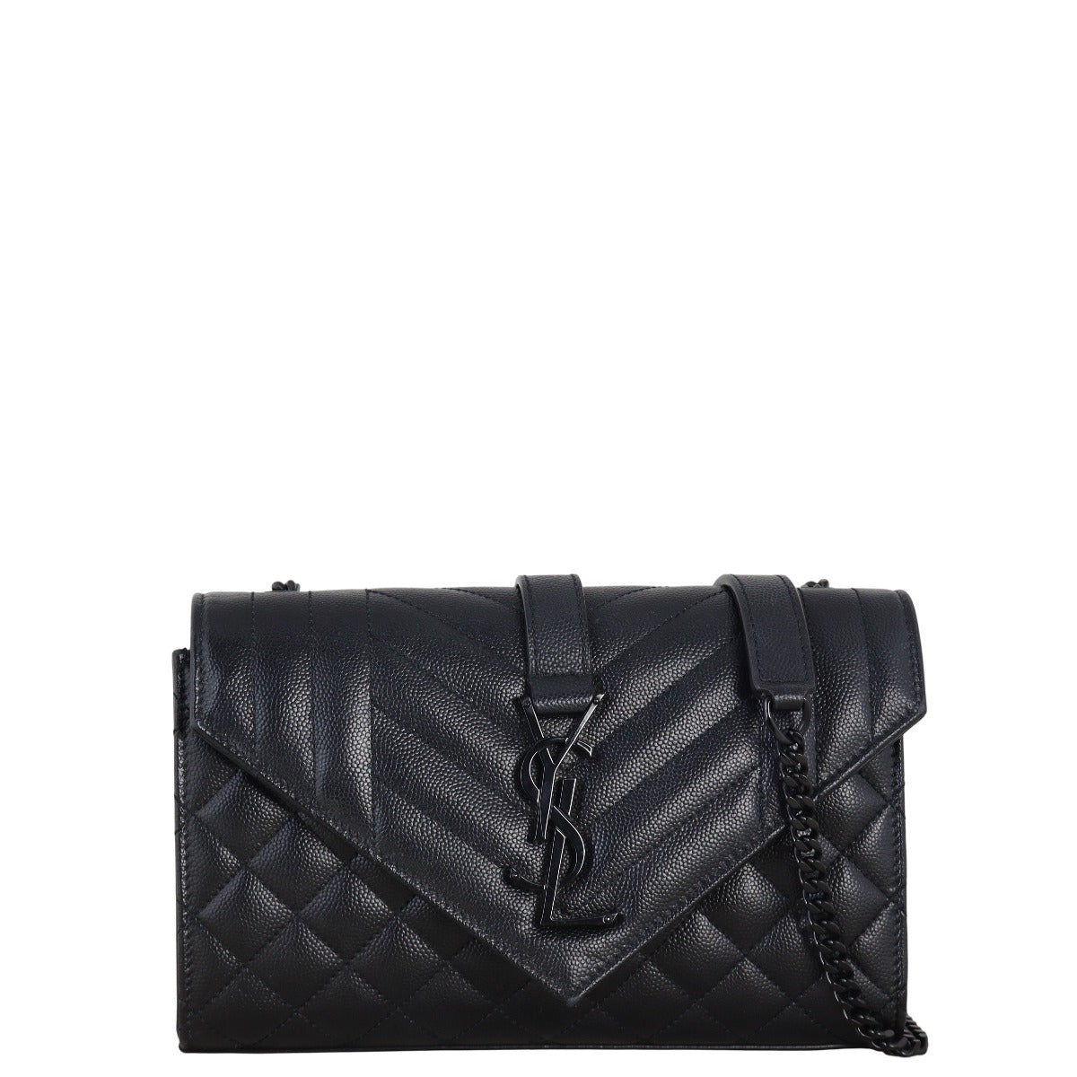 Saint Laurent Monogram Mix Matelasse Envelope Chain Bag Small