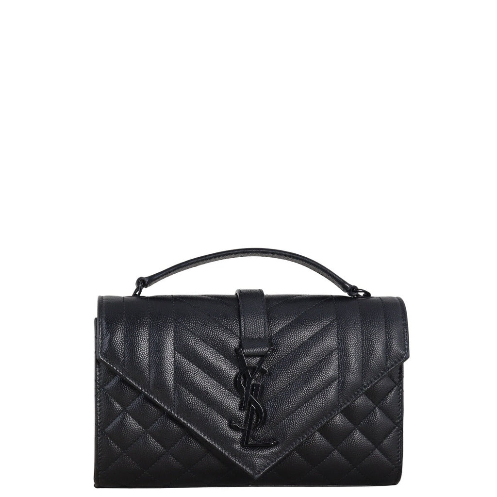 Saint Laurent Monogram Mix Matelasse Envelope Chain Bag Small