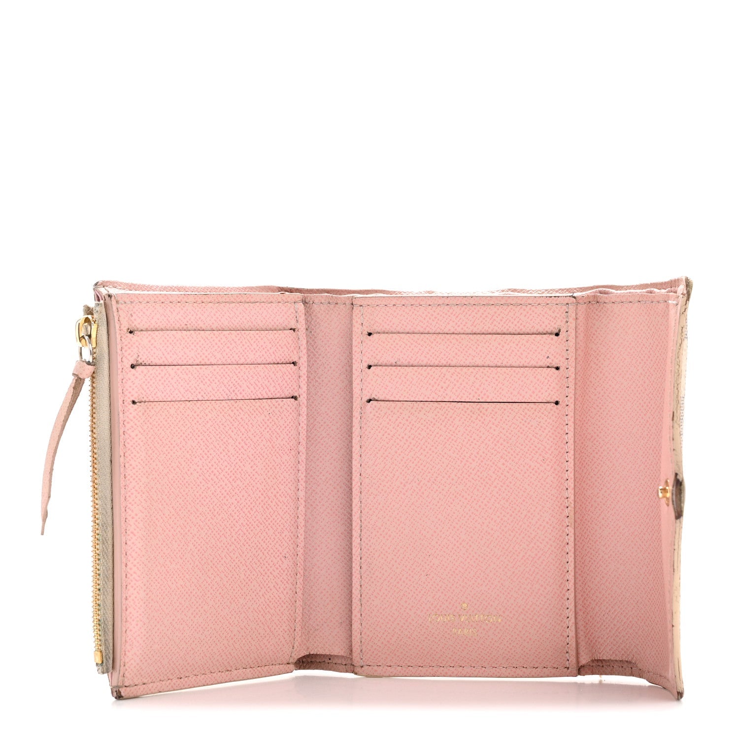 Damier Azur Victorine Wallet Rose Ballerine