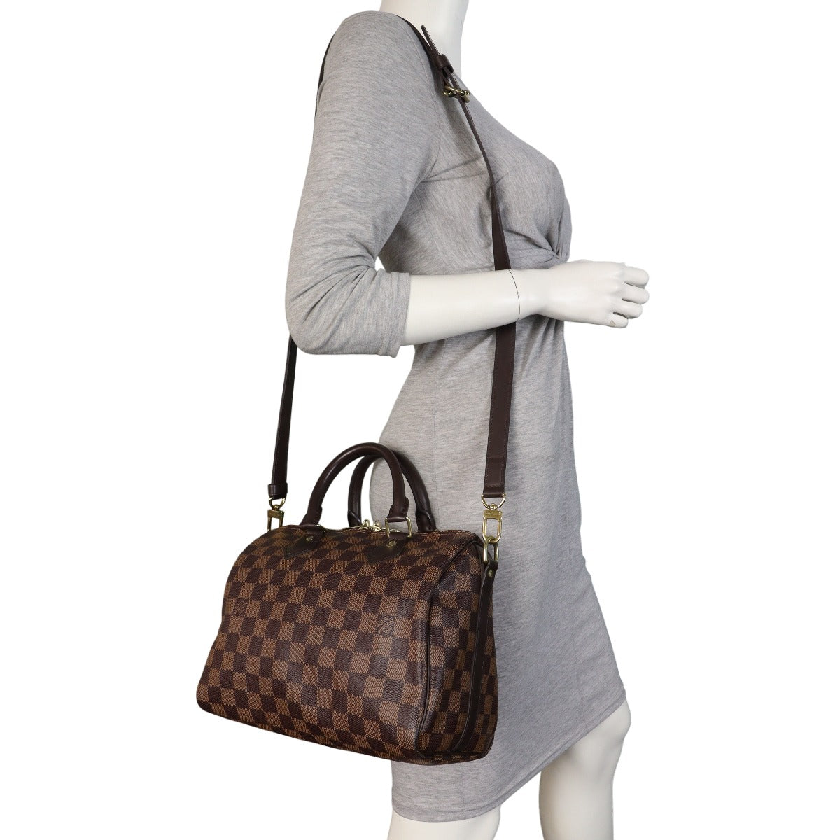 Louis Vuitton Speedy 25 Bandouliere Damier Ebene