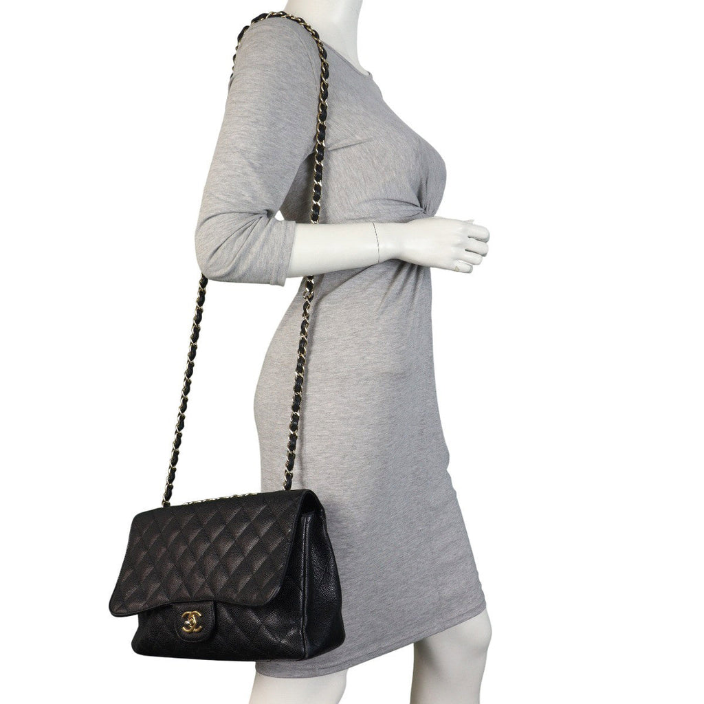 Chanel Classic Single Flap Jumbo Caviar