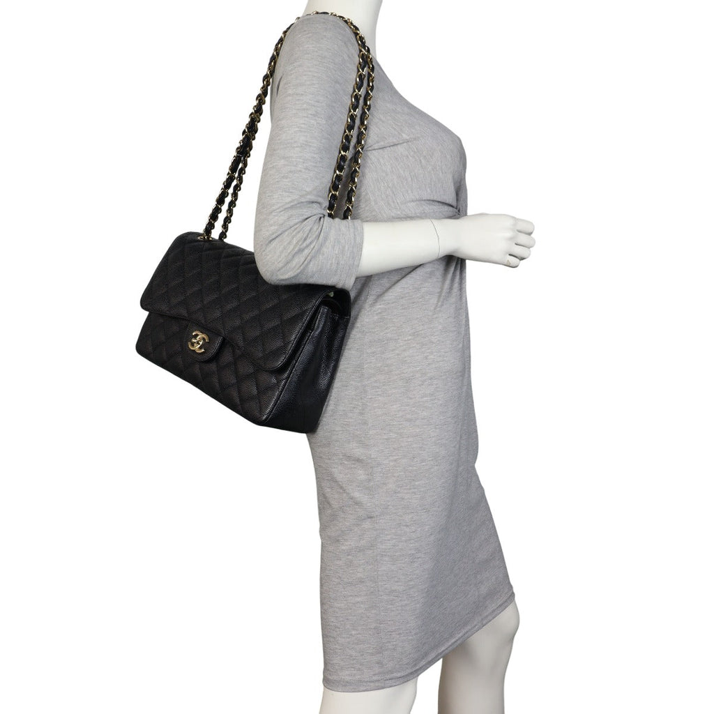 Chanel Classic Double Flap Jumbo Caviar