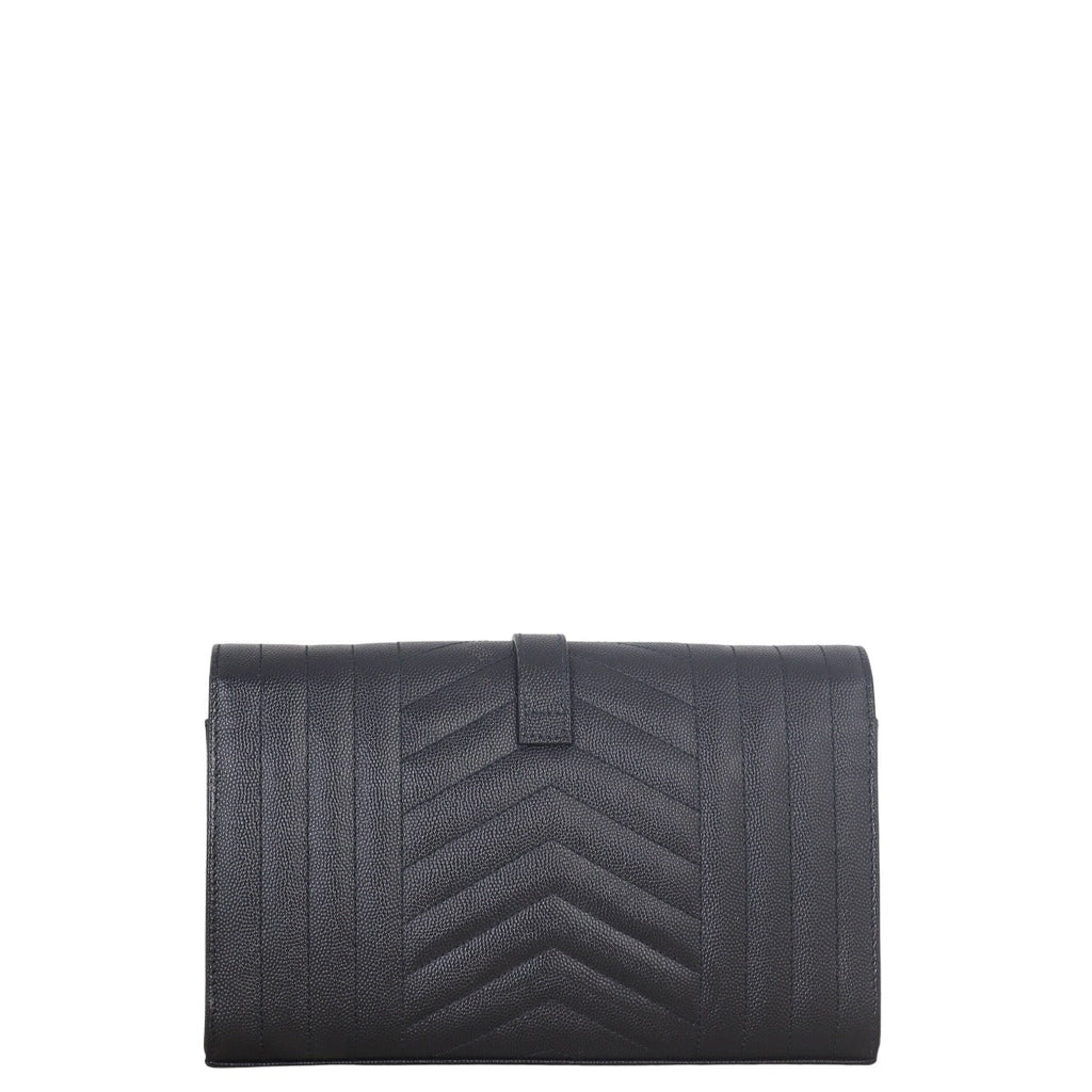 Saint Laurent Monogram Mix Matelasse Envelope Wallet on Chain