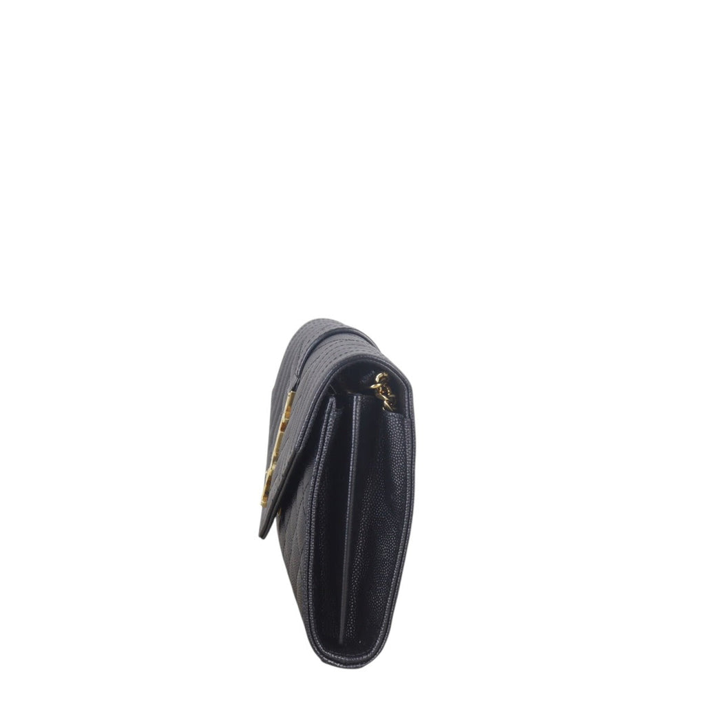 Saint Laurent Monogram Mix Matelasse Envelope Wallet on Chain
