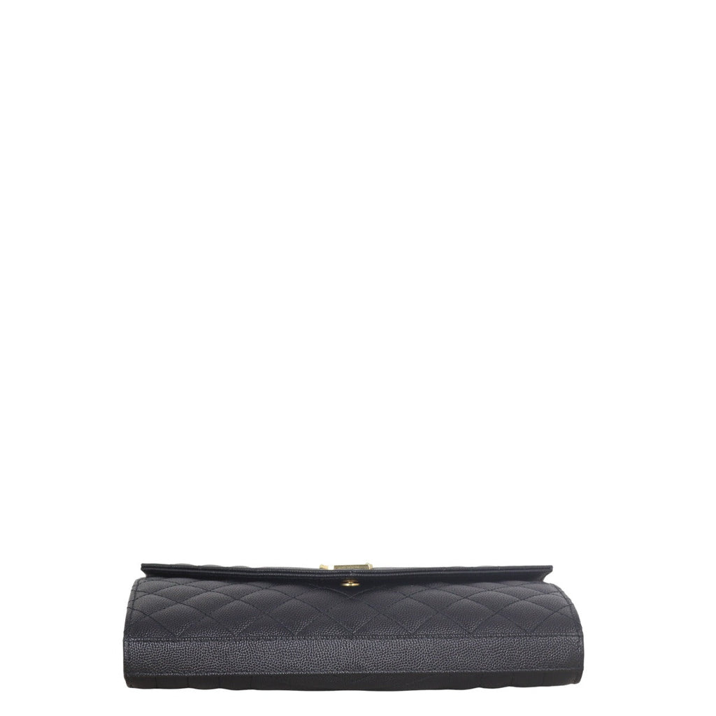 Saint Laurent Monogram Mix Matelasse Envelope Wallet on Chain