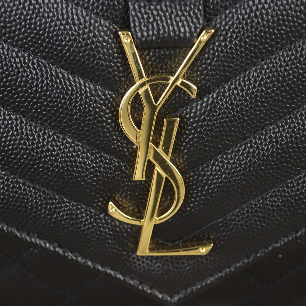 Saint Laurent Monogram Mix Matelasse Envelope Wallet on Chain