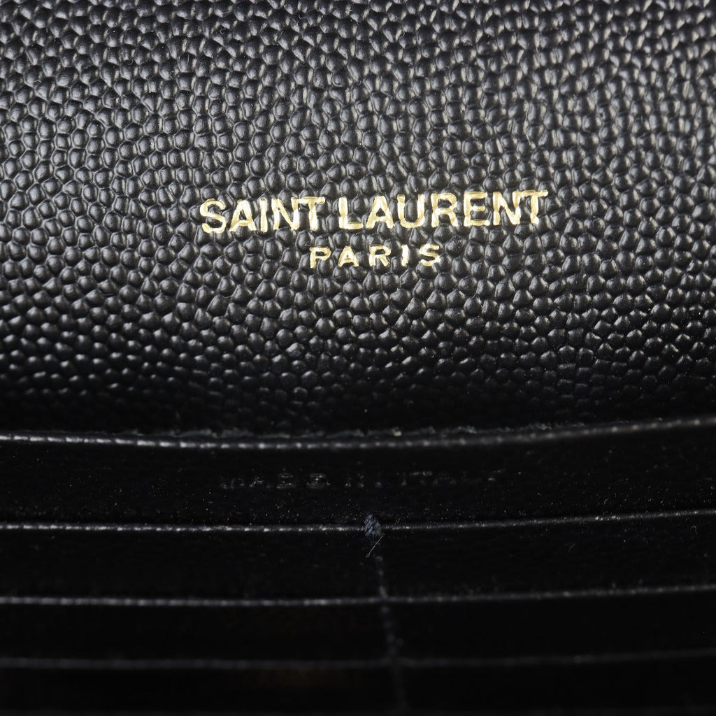 Saint Laurent Monogram Mix Matelasse Envelope Wallet on Chain