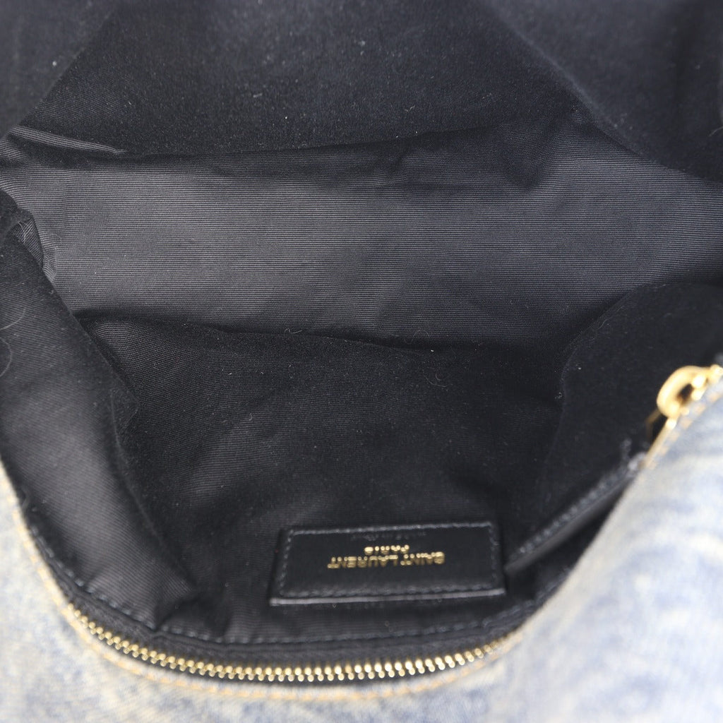 Saint Laurent Loulou Puffer Small Denim