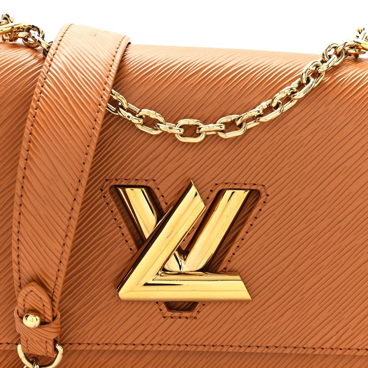 Epi Twist Shoulder Bag MM Gold Miel