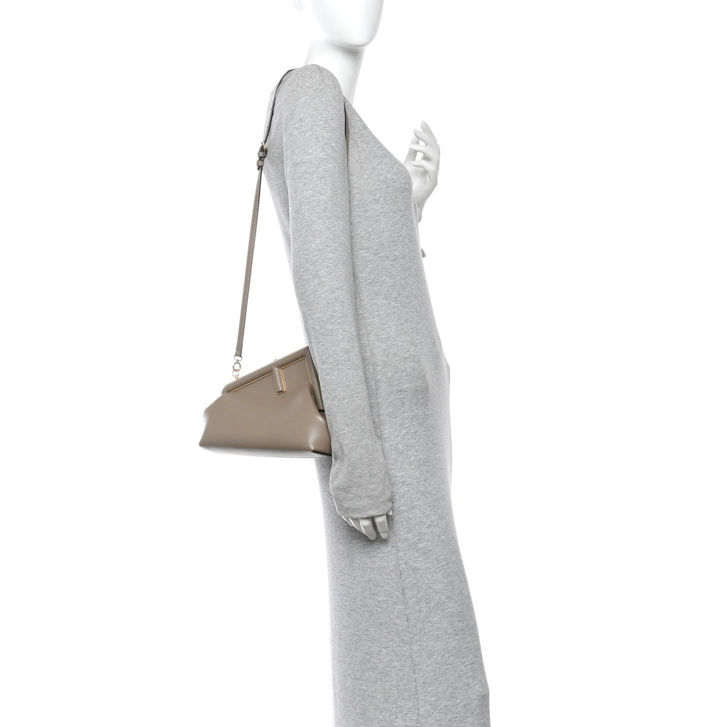 Shiny Nappa Small Fendi First Dove Gray