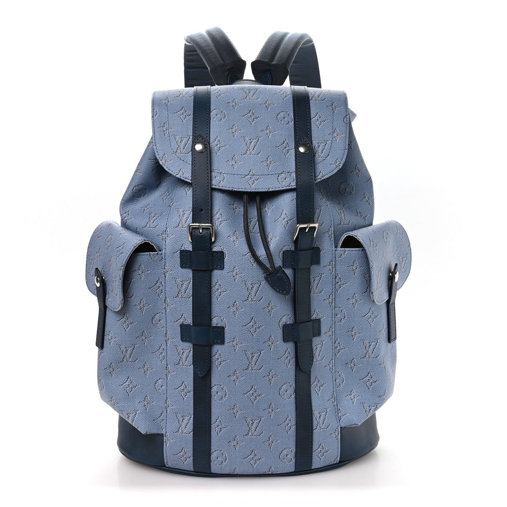 Monogram Heritage Christopher Backpack MM Blue