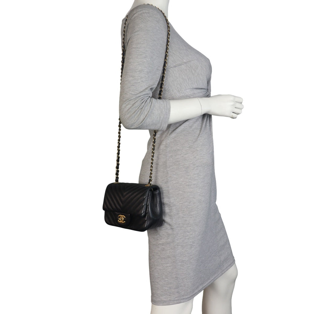 Chanel Classic Flap Mini Square Chevron