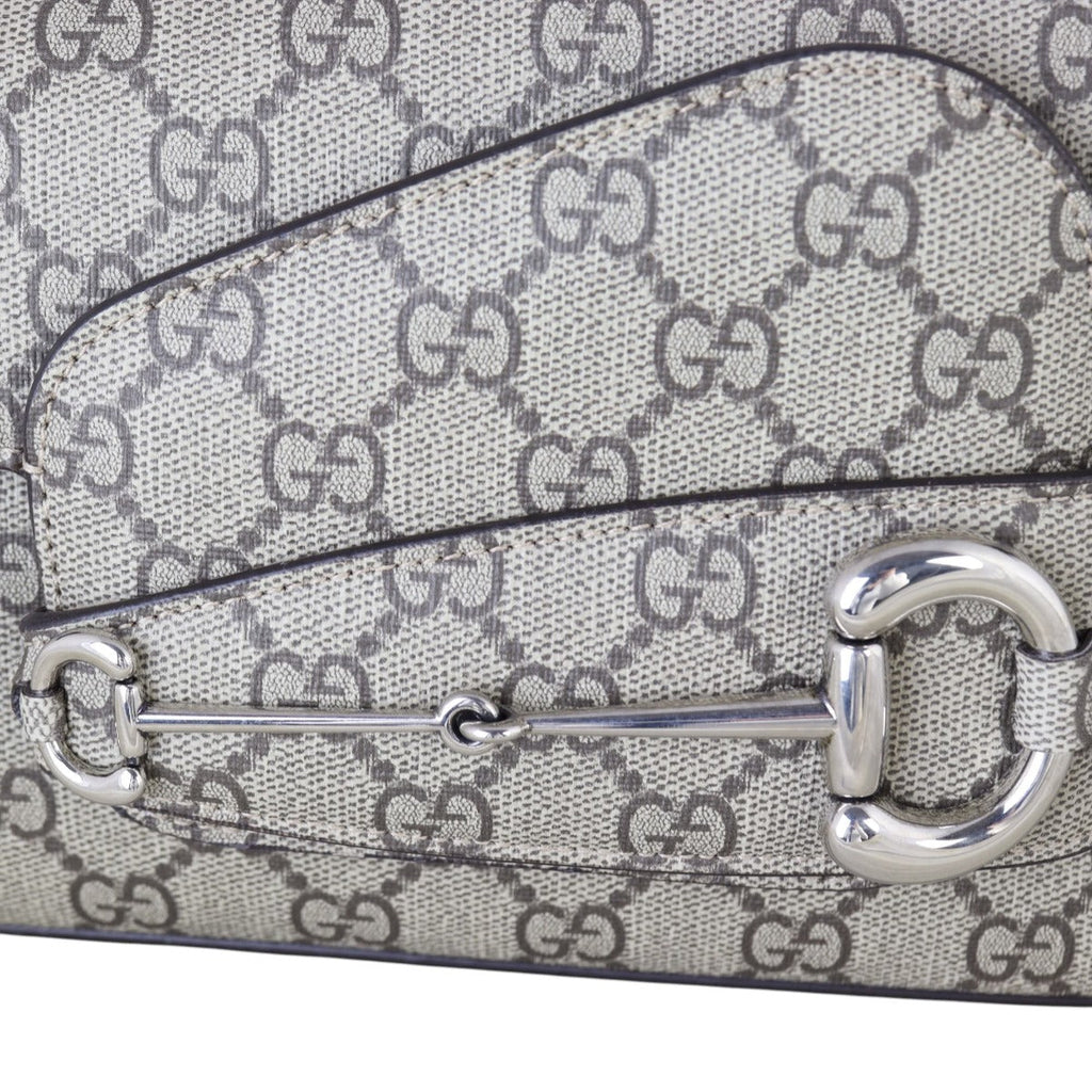 Gucci GG Supreme Horsebit 1955 Asymmetric Shoulder Bag