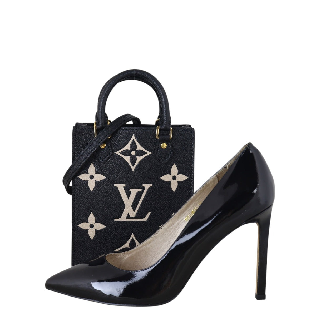 Louis Vuitton Petit Sac Plat Monogram Empreinte Giant Bicolour