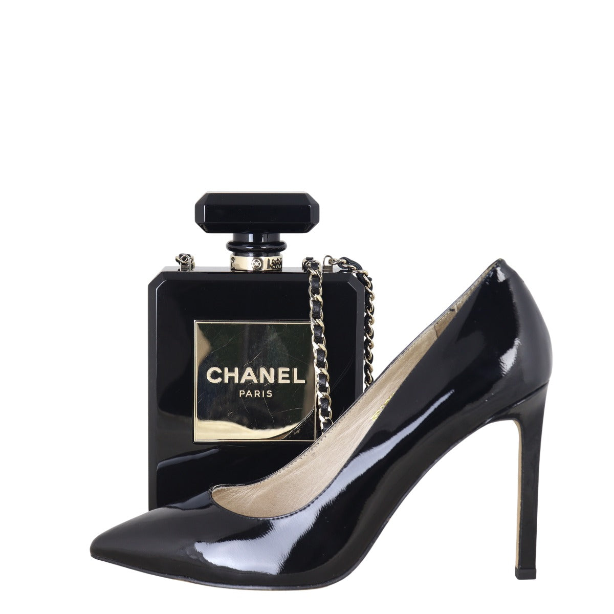 Chanel Perfume Bottle Minaudiere Plexiglass