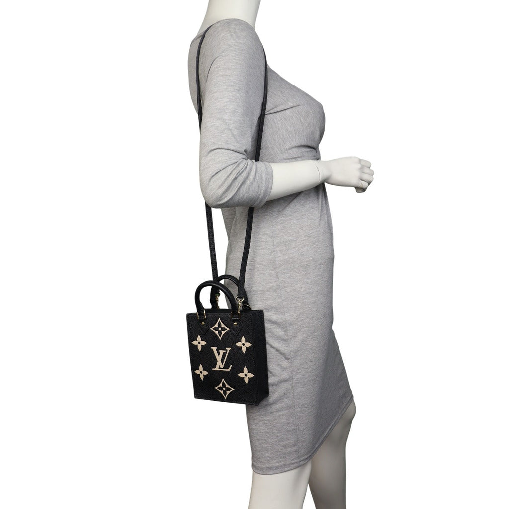 Louis Vuitton Petit Sac Plat Monogram Empreinte Giant Bicolour