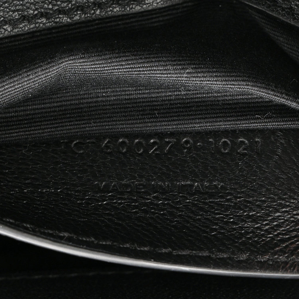 Sheepskin Matelasse Chevron Monogram Medium College Bag Black