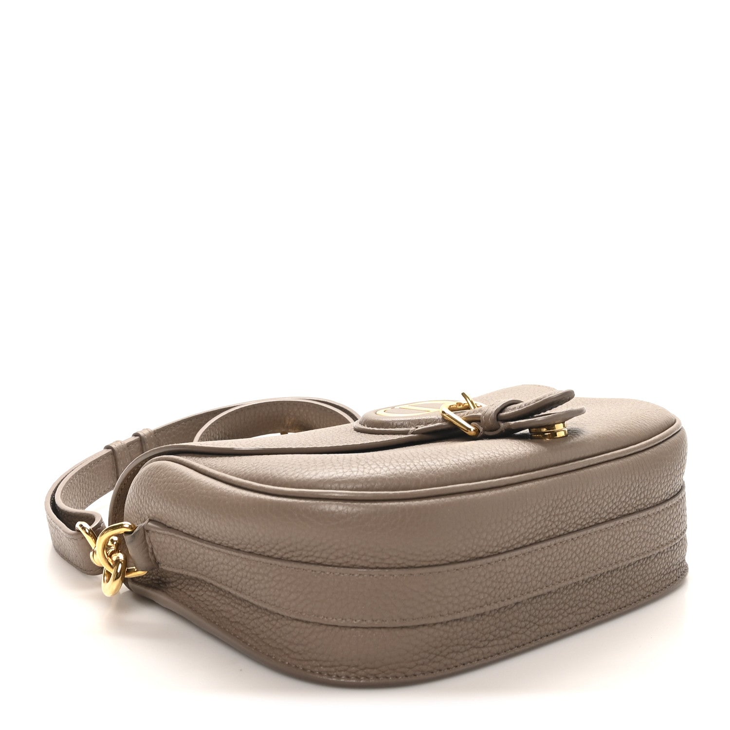 Grained Calfskin Medium Bobby Flap Warm Taupe
