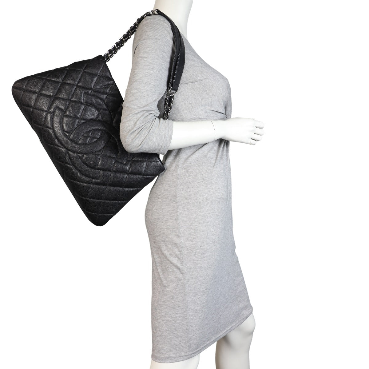 Chanel CC Zip Expandable Shoulder Bag