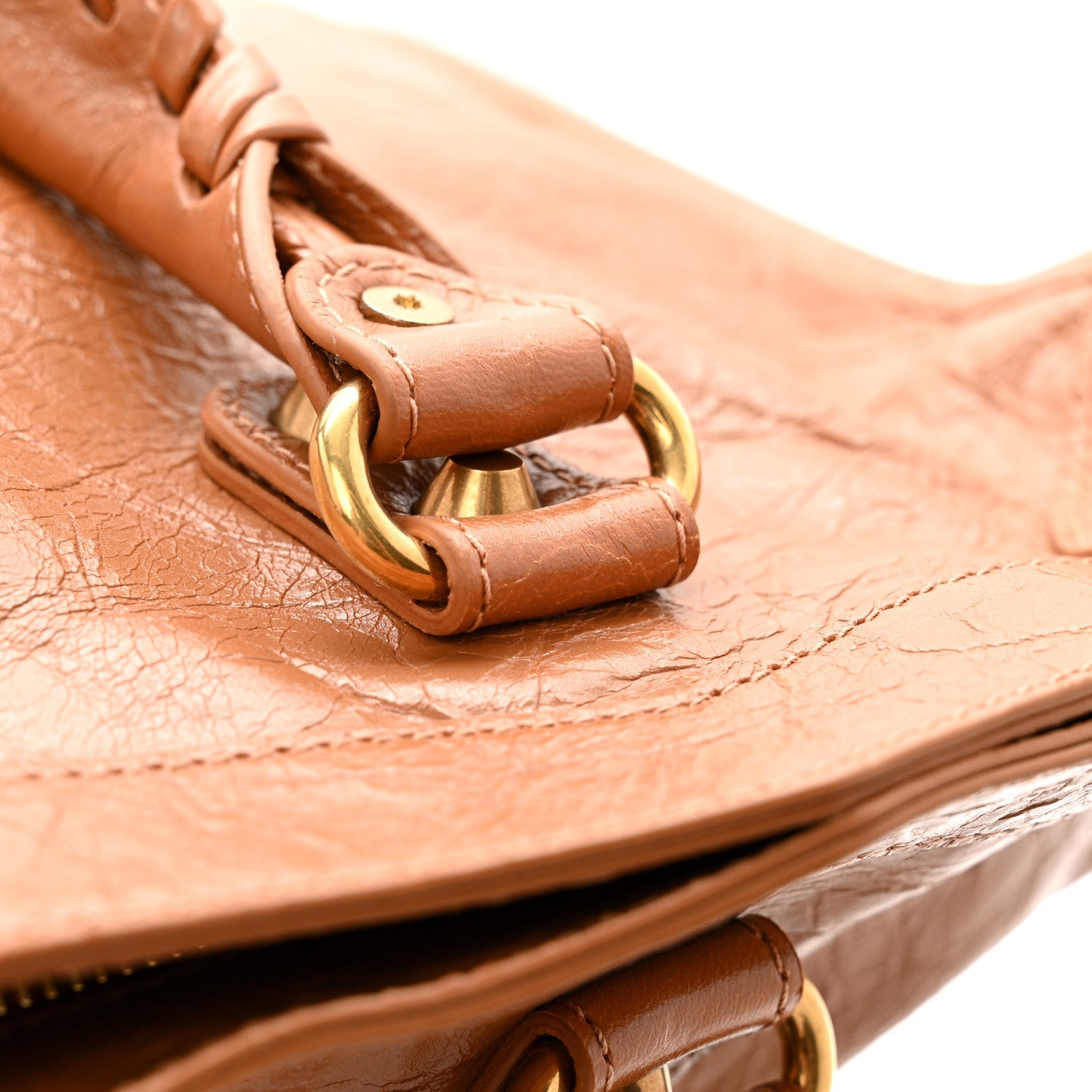 Agneau Arena Gold Hardware Medium Le City Camel