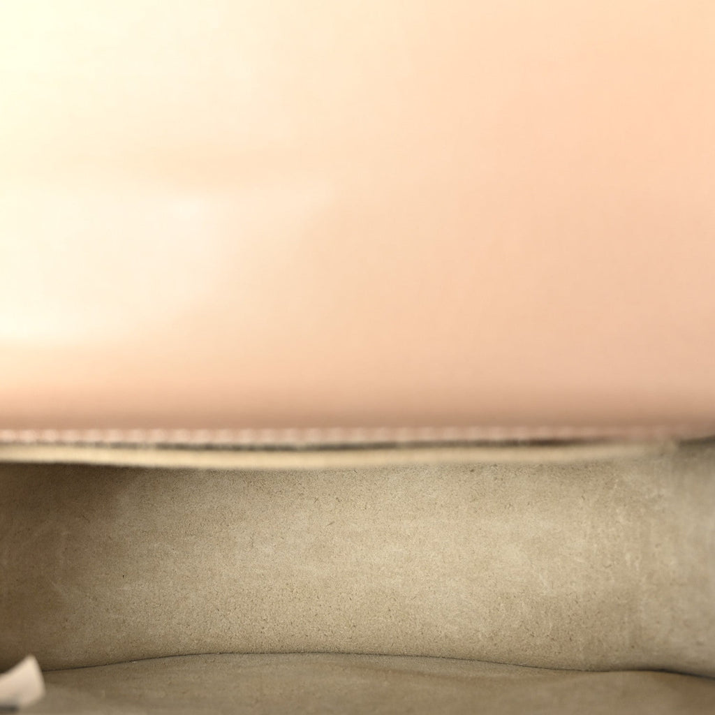 Calfskin Suede Small Nile Bracelet Bag Biscotti Beige