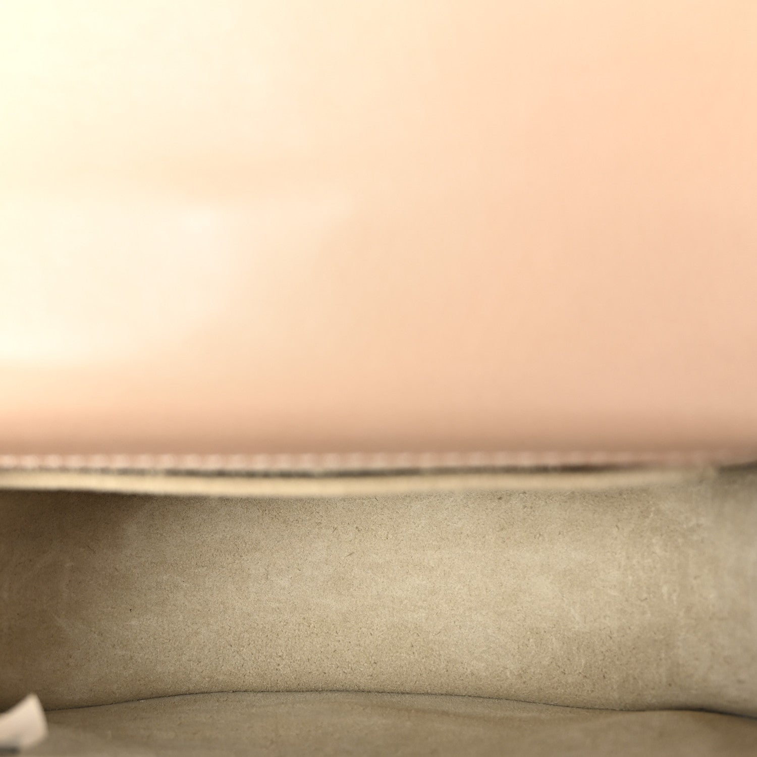Calfskin Suede Small Nile Bracelet Bag Biscotti Beige