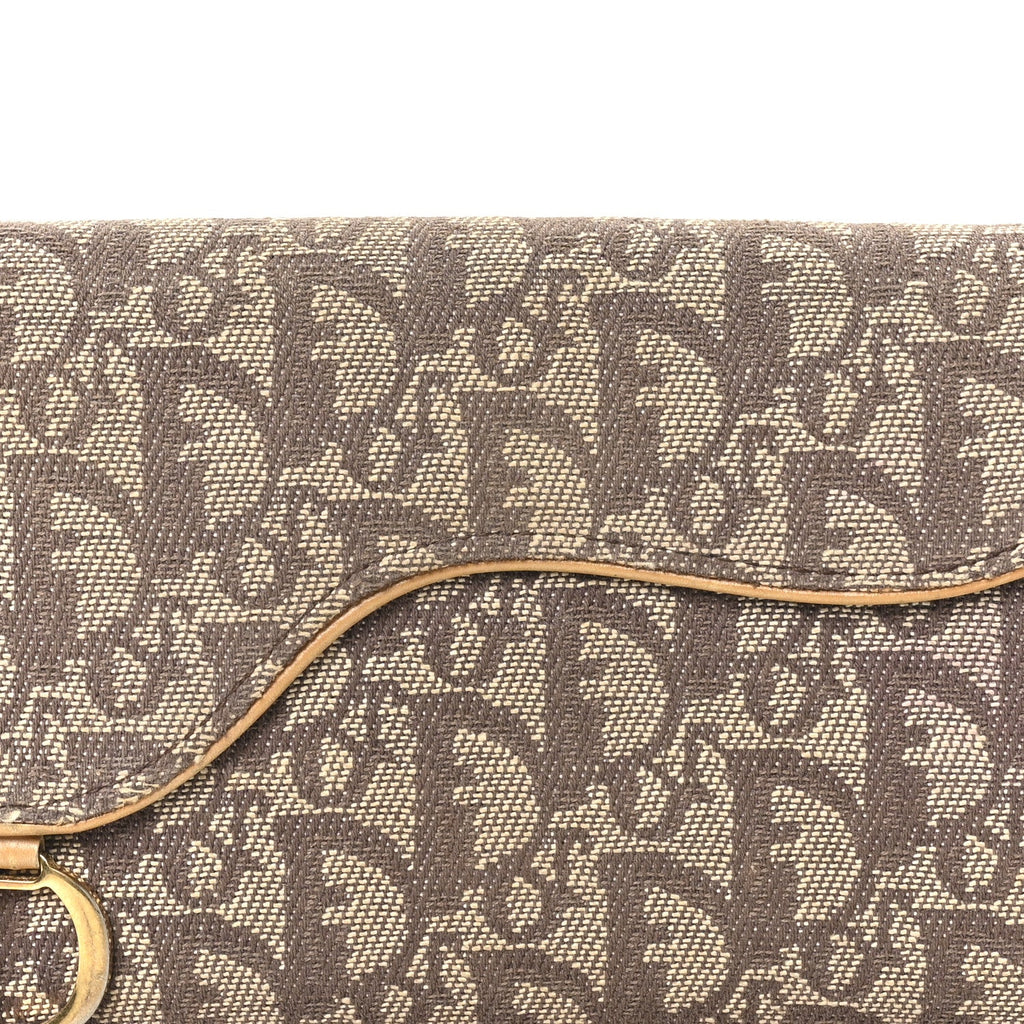 Monogram Saddle Wallet Beige