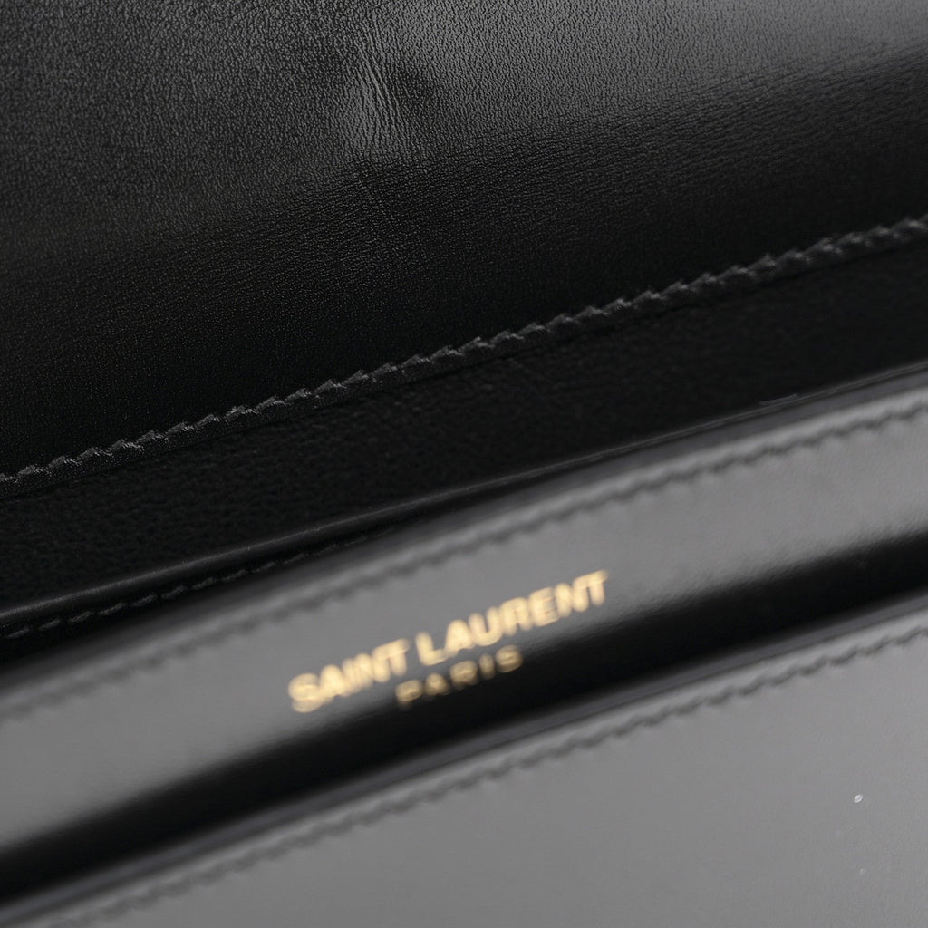 Box Calfskin Mini Voltaire Shoulder Bag Black