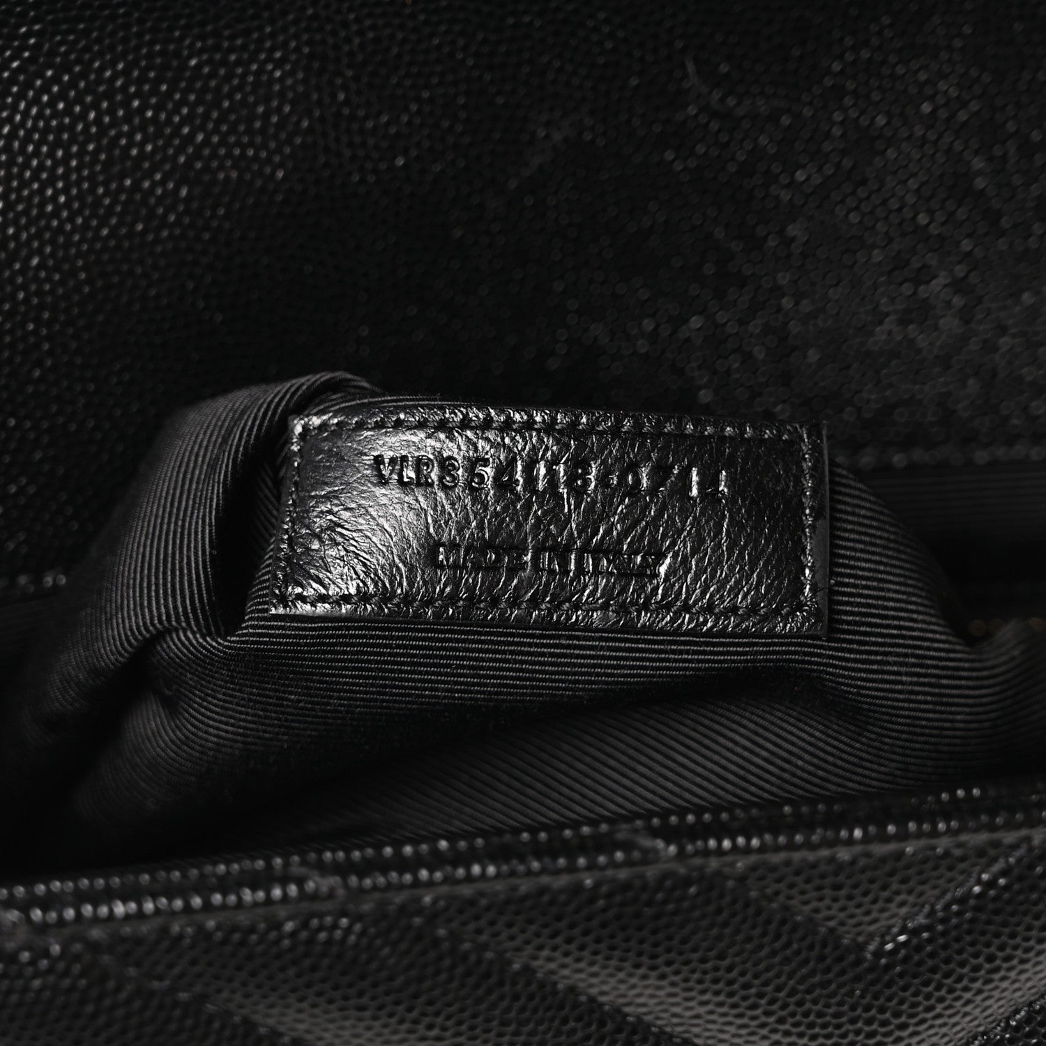 Grain De Poudre Matelasse Chevron Large Monogram Satchel Black