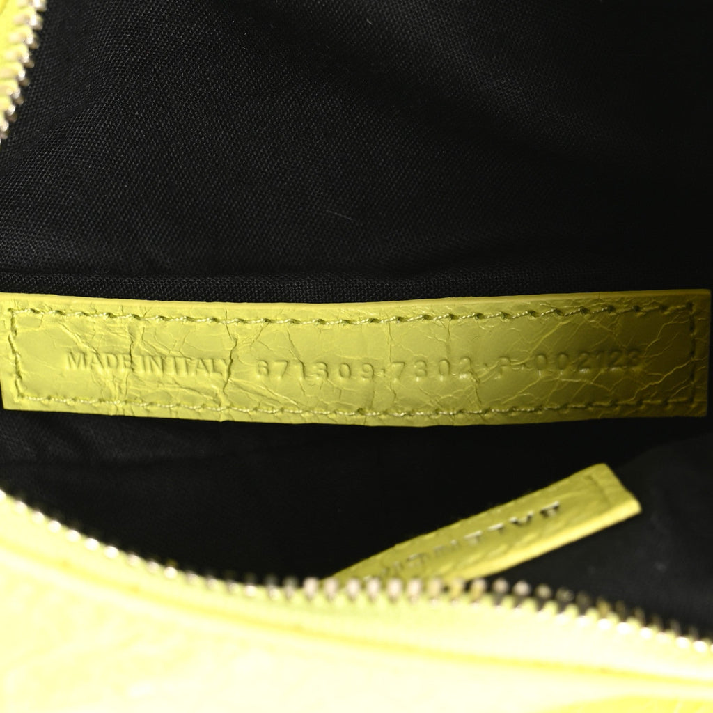 Agneau Arena Le Cagole Shoulder Bag XS Lime