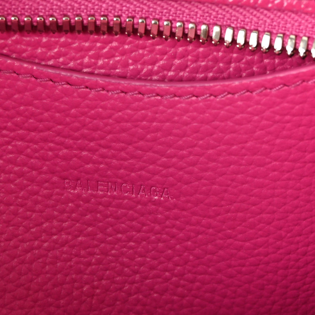 Grained Calfskin Neo Classic Silver Hardware Mini City Fuchsia