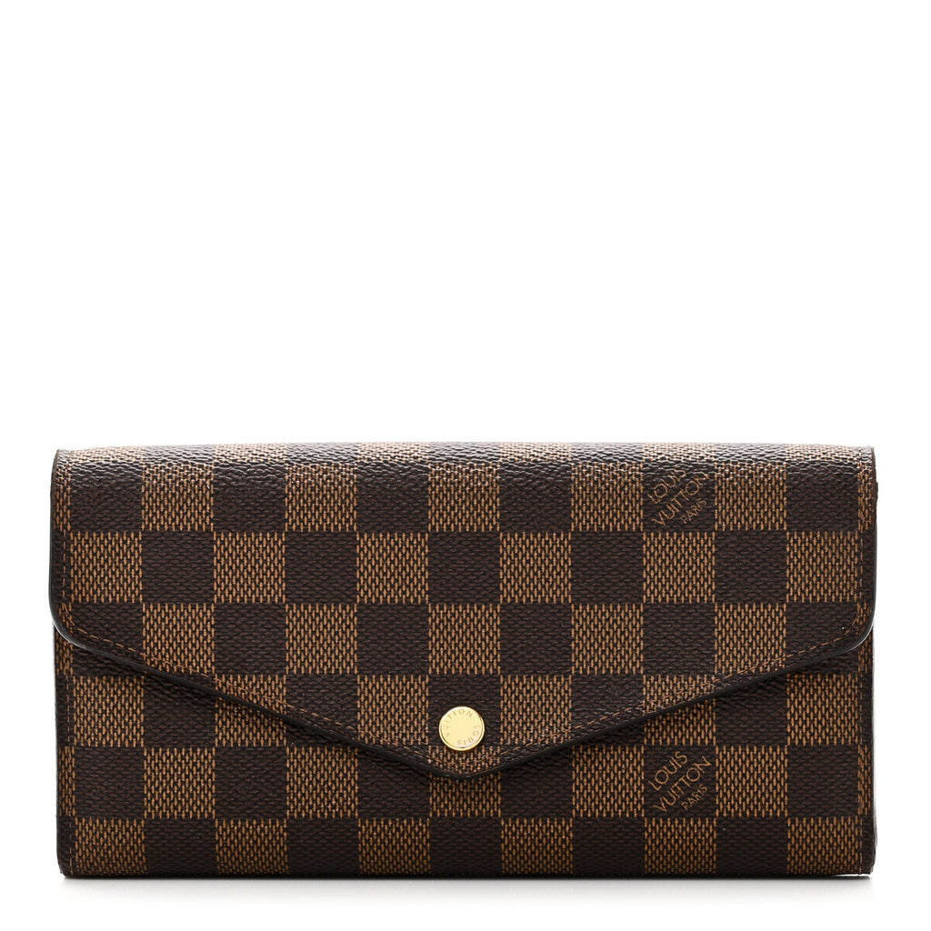 Damier Ebene Sarah Wallet NM Rose Ballerine
