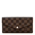 Damier Ebene Sarah Wallet NM Rose Ballerine