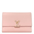 Taurillon Capucines Compact Wallet Magnolia