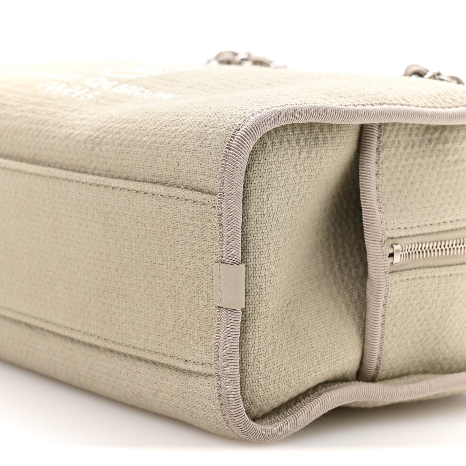 Canvas Deauville Small Bowling Bag Grey