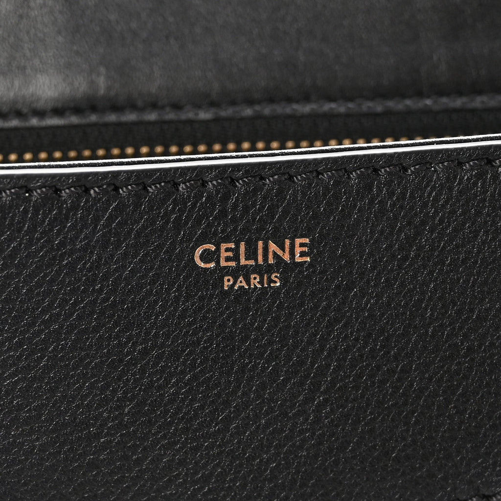 Supple Grained Calfskin Medium Polly Black