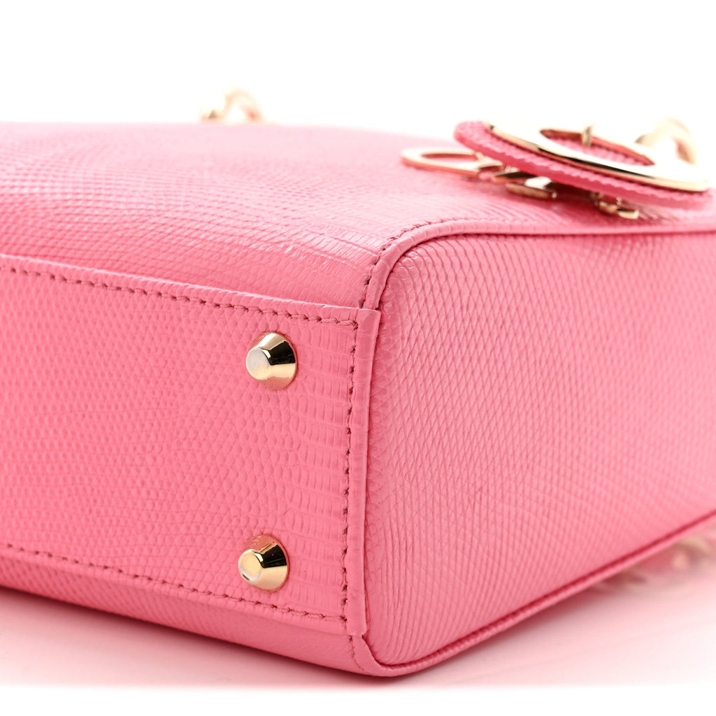 Lizard Mini Lady Dior Pink