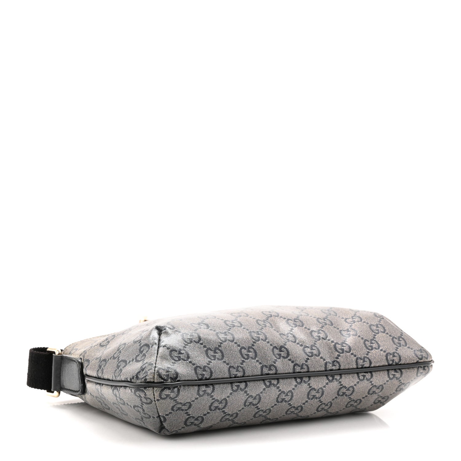 Crystal Monogram Small Flat Messenger Crossbody Navy