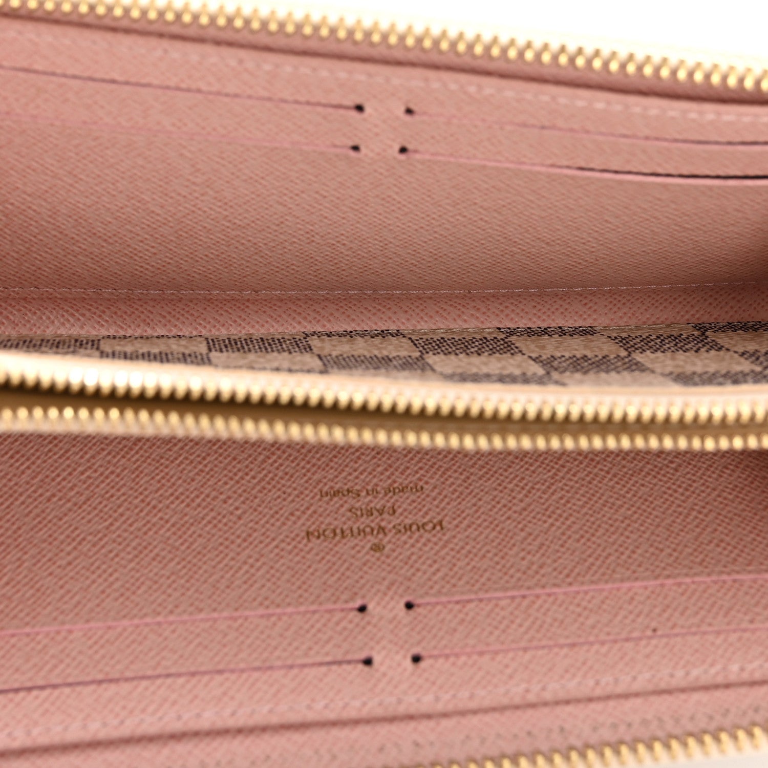 Damier Azur Clemence Wallet Rose Ballerine