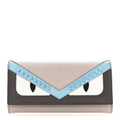 Vitello Elite Monster Eyes Studded Continental Wallet Carbone White Multicolor
