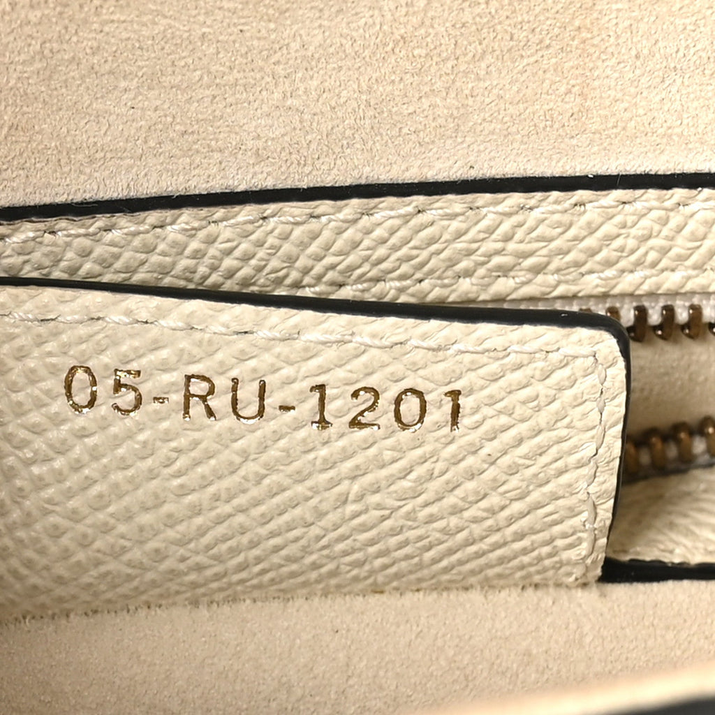 Grained Calfskin Saddle Bag White