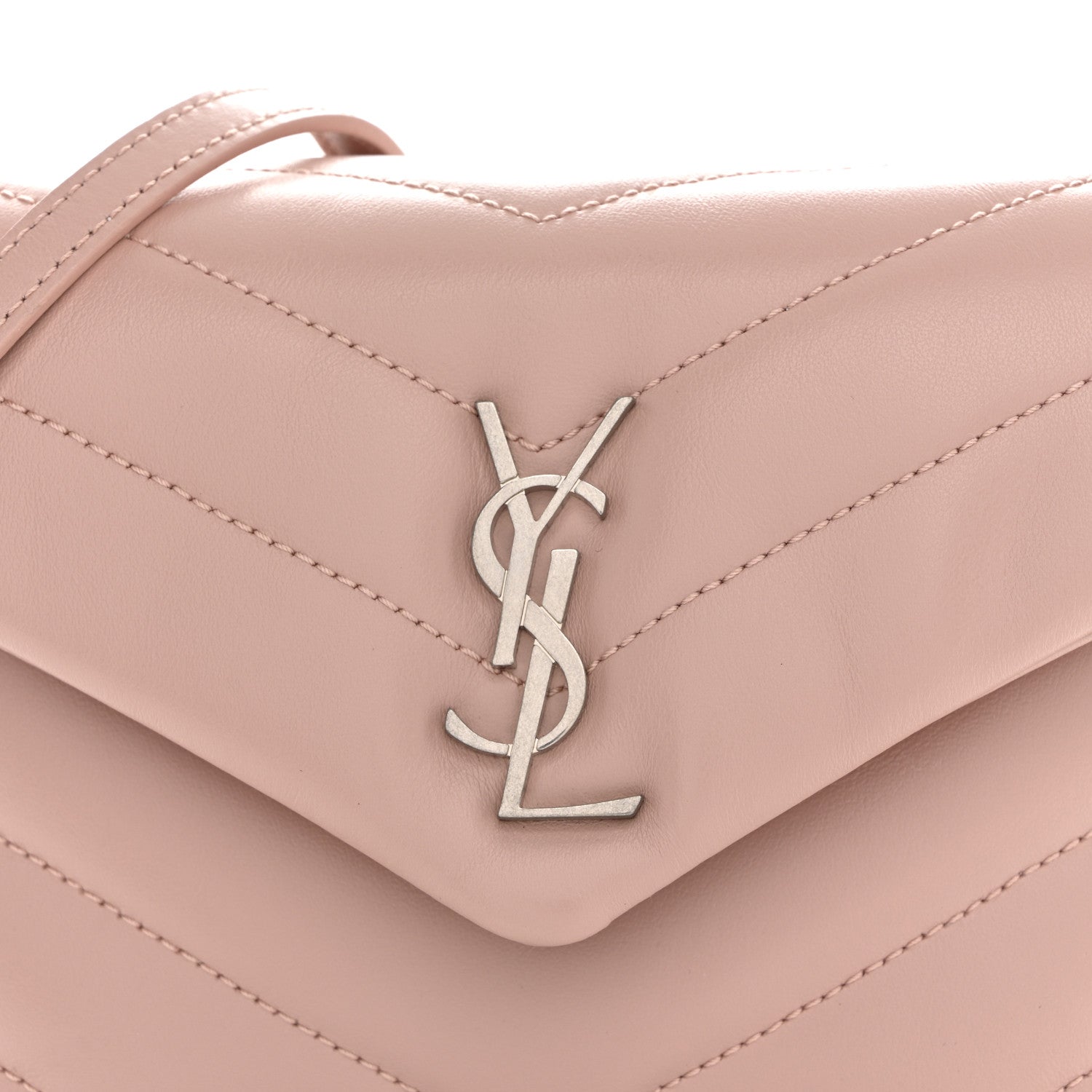 Calfskin Y Quilted Monogram Toy Loulou Crossbody Bag Pale Blush