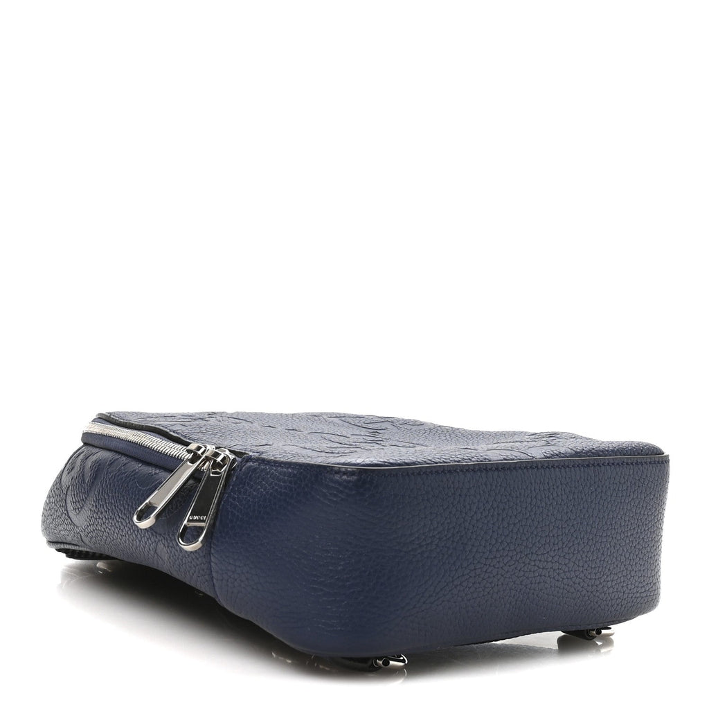 Piuma Calfskin Jumbo GG Embossed Sling Crossbody Royale
