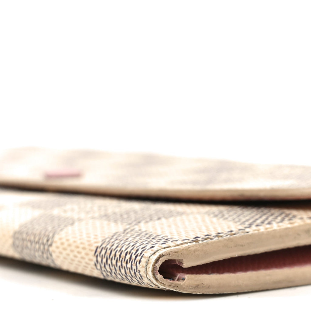 Damier Azur Emilie Wallet Rose Ballerine