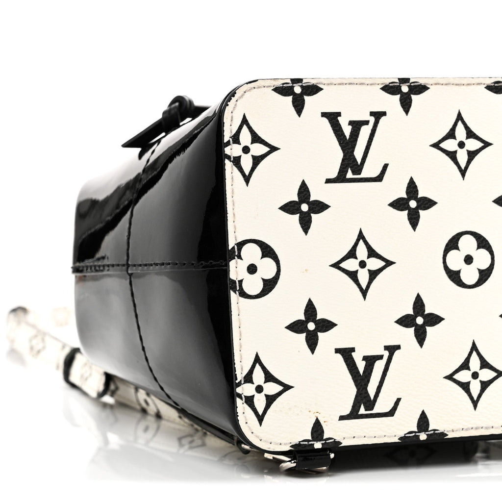 Patent Monogram Hot Springs Backpack Black White