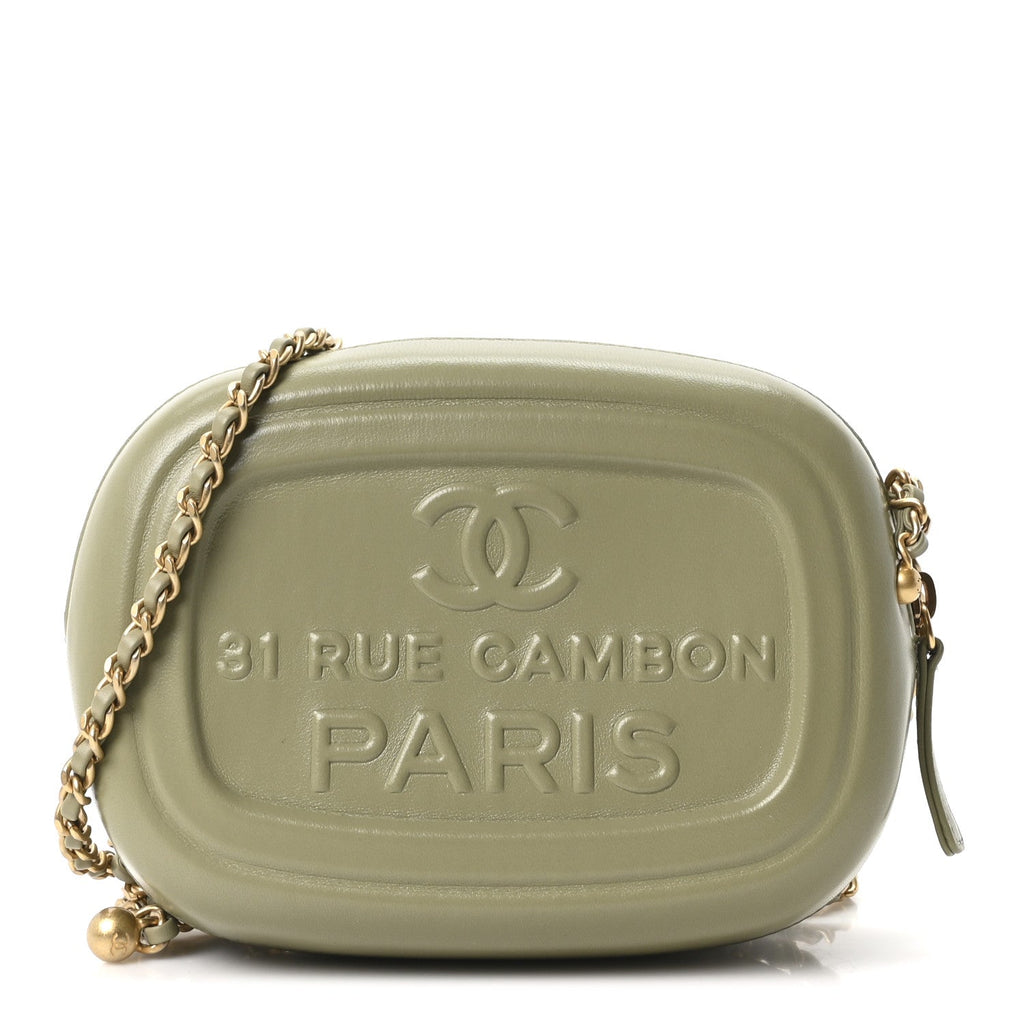 Lambskin Savon De Marseille Mini Camera Bag Khaki
