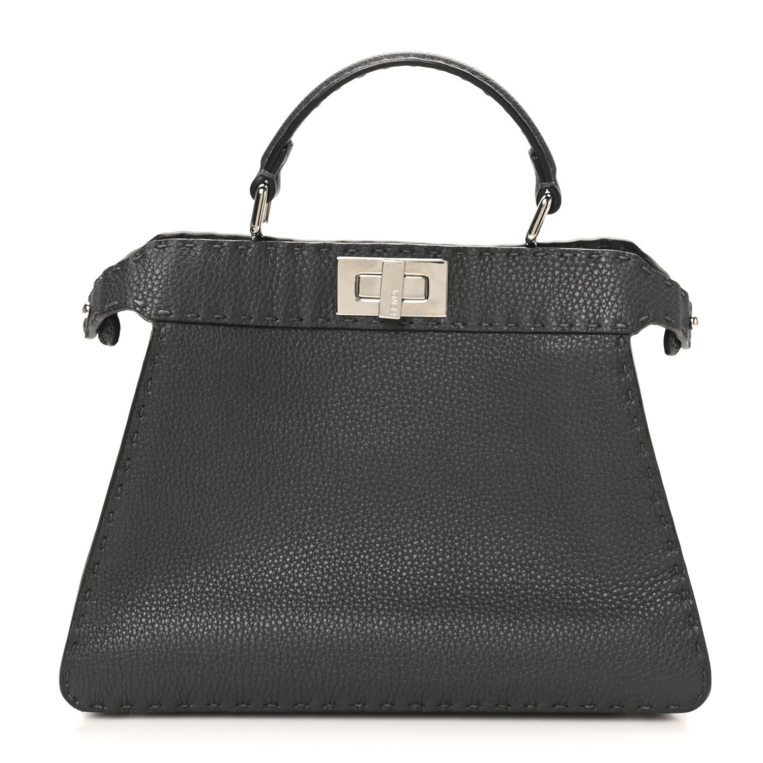 Cuoio Romano Selleria Chamois Small Peekaboo I SEE U Satchel Asfalto Camelia