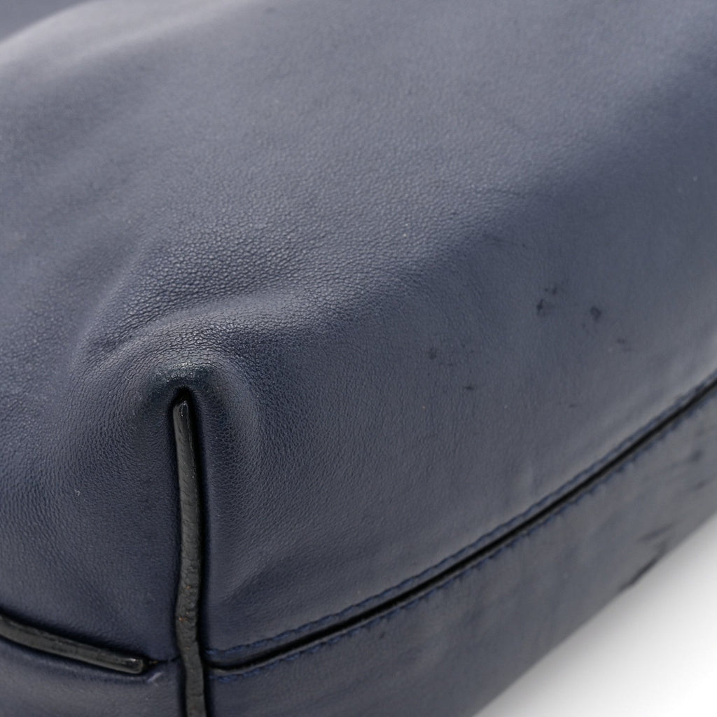 Calfskin Mini Flamenco Knot Clutch Abyss Blue